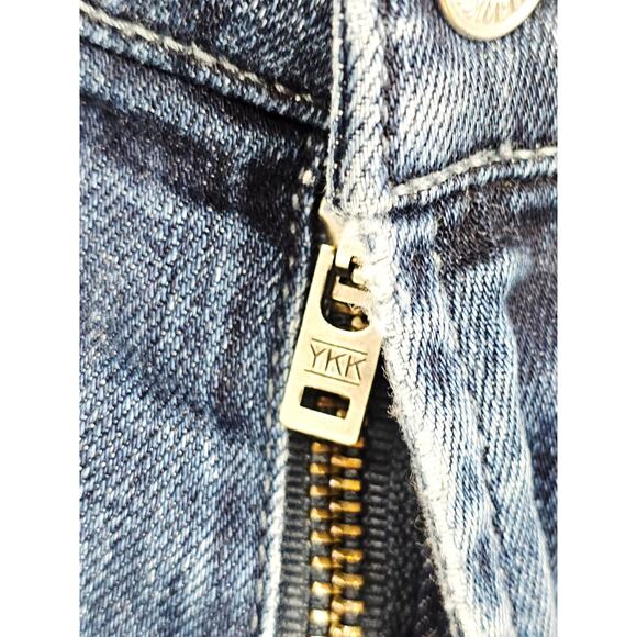 7 For All Mankind Carsen Straight Leg Jeans Distressed Dark Mens 38 x 29 3765 - Picture 8 of 9